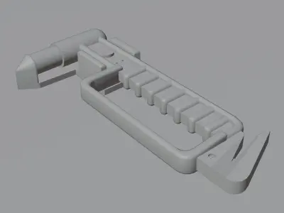 Emergency Hammer - Safety Hammer - Glass Breaker Low-poly 3D model