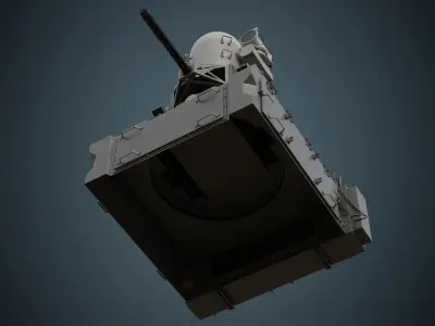 Cannon 1 Basic Low-poly 3D model