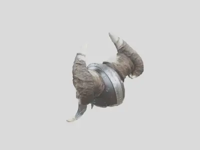 Horned Enig Helm Low-poly 3D model