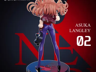 ASUKA LANGLEY 3D MODEL 3D print model