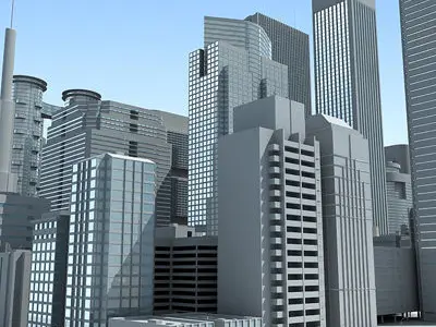 Full City Plan with Buildings 3D model