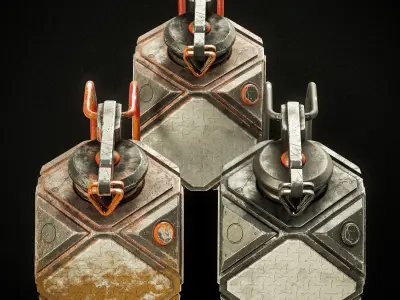 Sci-fi Grenade V5 Low-poly 3D model