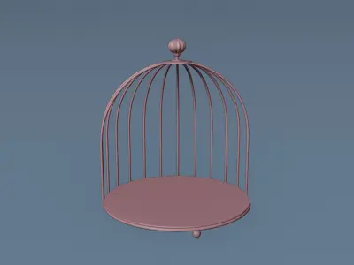 cosmetic shelf gold Free 3D model