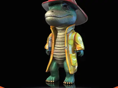 DINO FIREFIGHTER - V018 4 3D model
