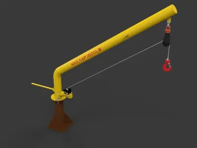 Davit crane 1500 Free 3D model