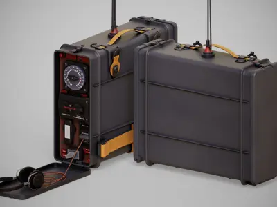 Feldfunksprecher f  GERMANY WW2 FIELD RADIO Low-poly 3D model