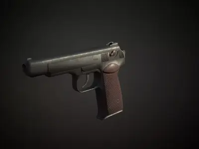 Stechkin APS pistol Low-poly 3D model