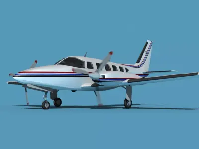 Piper PA-31-350 Navajo Chieftain V06 3D model