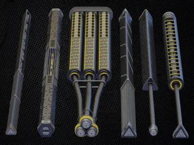 Cable and Wires and Cable Element 3D model