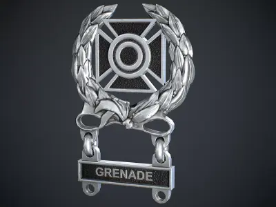 Marksmanship Expert Badge Low-poly 3D model