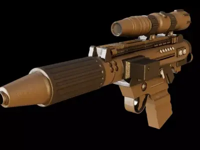 Star Wars Blaster Low-poly 3D model