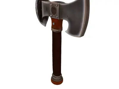 Fantasy Double Blade Battle Axe 3D model