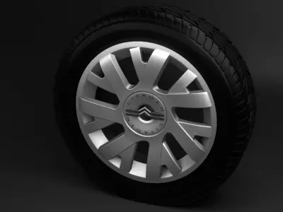 Citroen C4 2005 Wheel 3D model