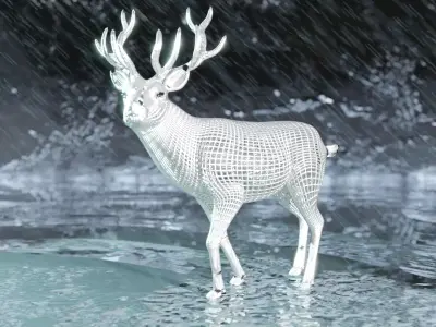 Wire Gazelle   3D model