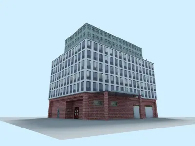 office city building Low-poly 3D model