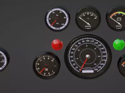 Gauge Collection for Cars Free 3D model