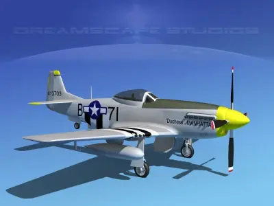 P-51D Mustang Dutchess of Manhattan 3D model