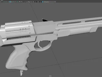 Low Poly Survival Gun 3D Model Low-poly 3D model