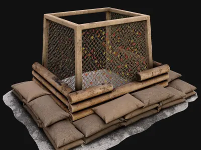 Blindage Dugout Free low-poly 3D model