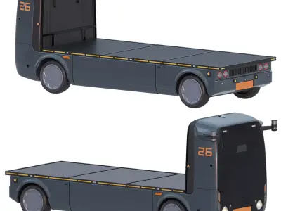 An unmanned cargo transportation platform 3D model