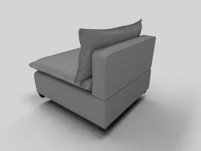 Cushion Sofa  Low-poly 3D model