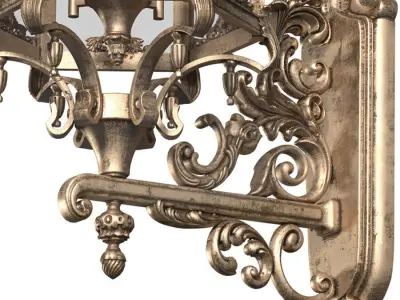 French Wall Lighted Sconce 3D model