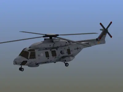 NH90 Helicopter LD1 Low-poly 3D model
