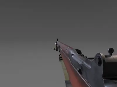 Garand M1 with bayonet lowpoly Low-poly 3D model