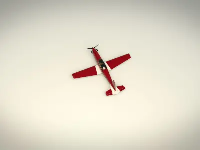 Low Poly Light Aircraft 03 Low-poly 3D model