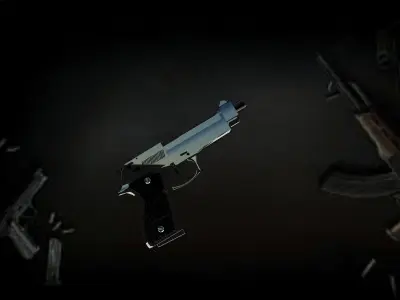 Game-Ready Sig Sauer P226 MK25 Handgun Model Free 3D model