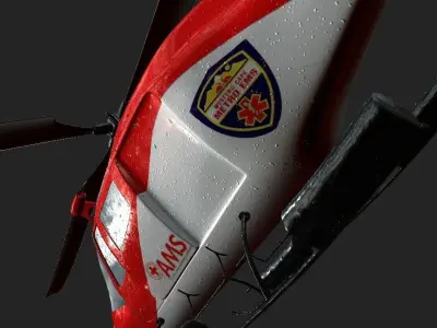Red Cross Helicopter 3D model