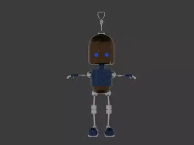 Robot - photorealistic - blender and FBX 3D model