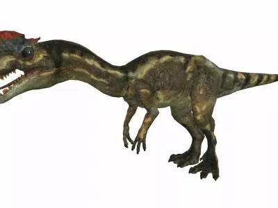 Dilophosaurus Low-poly 3D model