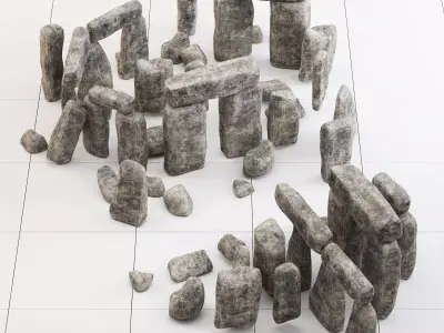 Stone block collection 3D model