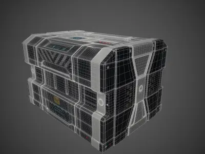Sci-fi crate 3D model