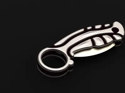 Karambit Knife - Full Steel Foldable 3D model