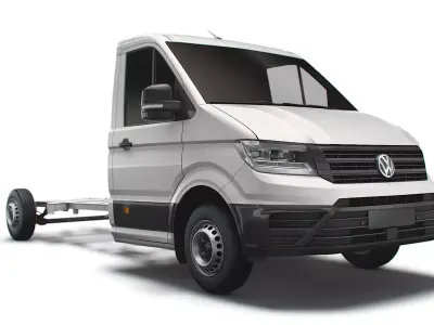 VW Crafter CR35 Long Flat frame chassis 2021 3D model