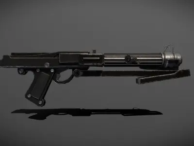 Star wars dc-15s blaster Carbine Low-poly 3D model