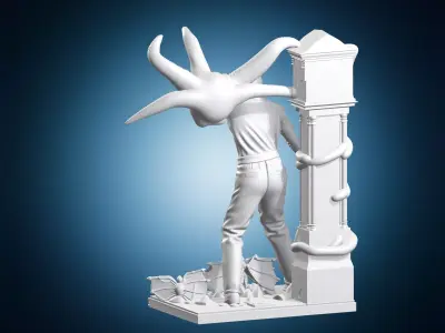 Vecna Clock Diorama 3D print model