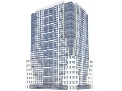 Grey And White Building 3D model