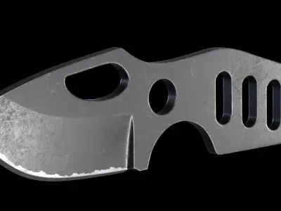 Neck Knife Low-Poly Free low-poly 3D model