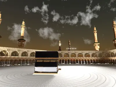 Kaaba and its surroundings 3D model