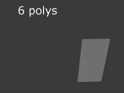 low poly door wooden Low-poly 3D model