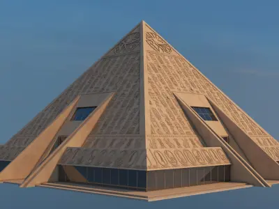 Futuristic Egyptian Pyramids - 001 - New 3D model
