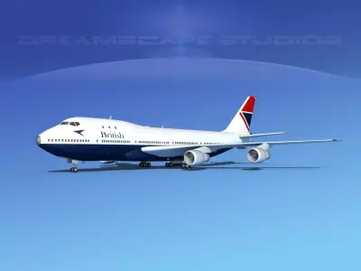 Boeing 747-100 British Airways 1 3D model