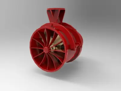 Water Jet Engine propeller 3D model