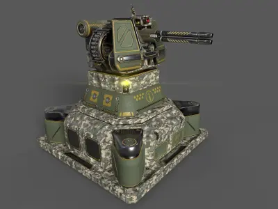 Small 30mm Autocannon 3D model