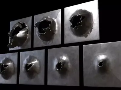 Bullet Holes on Metal 3D model