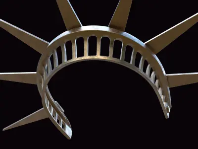 Crown - statue of liberty 3D print model