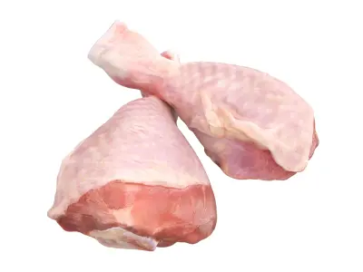 Chicken leg drumstick raw Low-poly 3D model